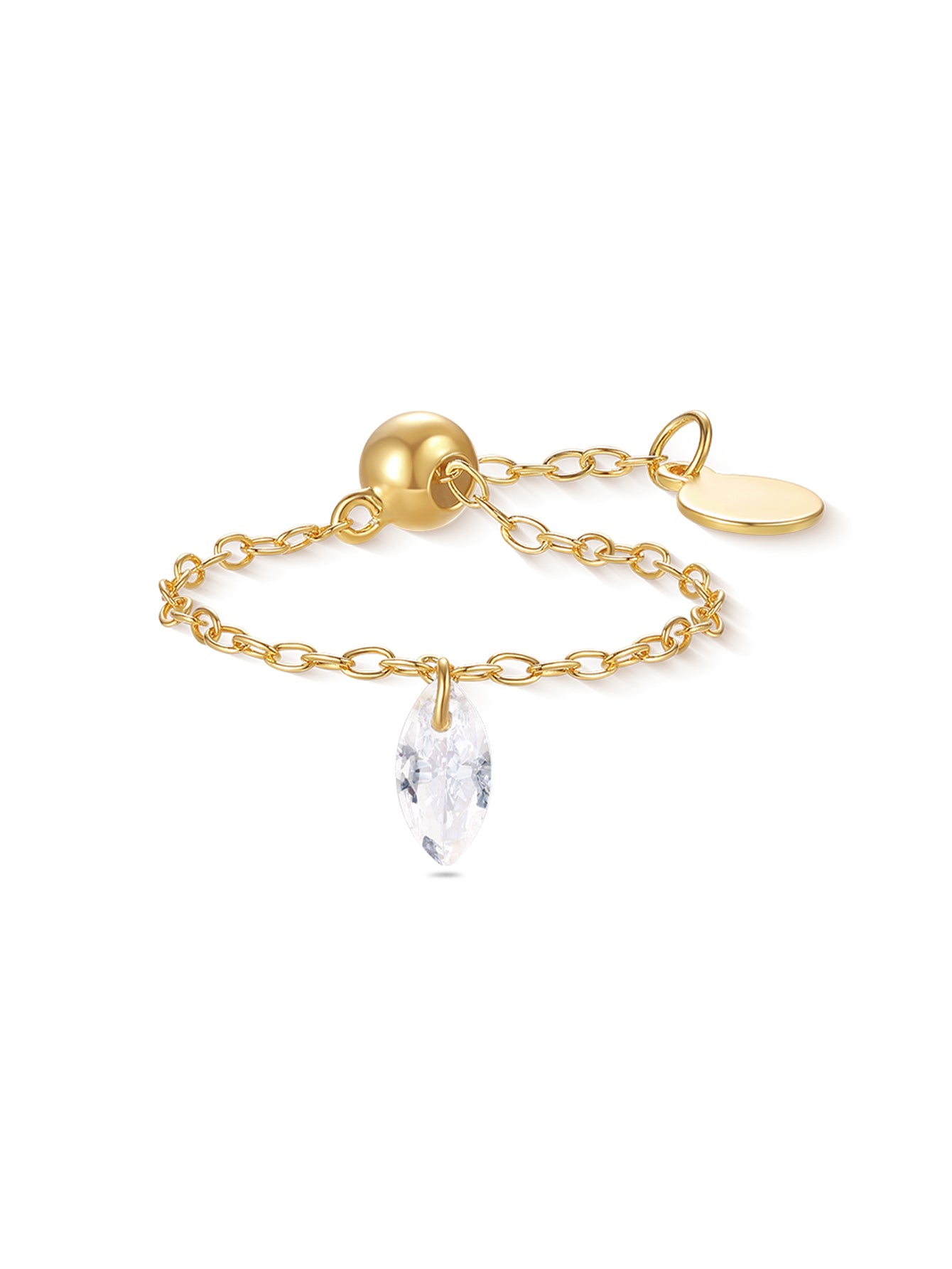 S925 Zirconia Pendant Chain Ring-Olarajewelry