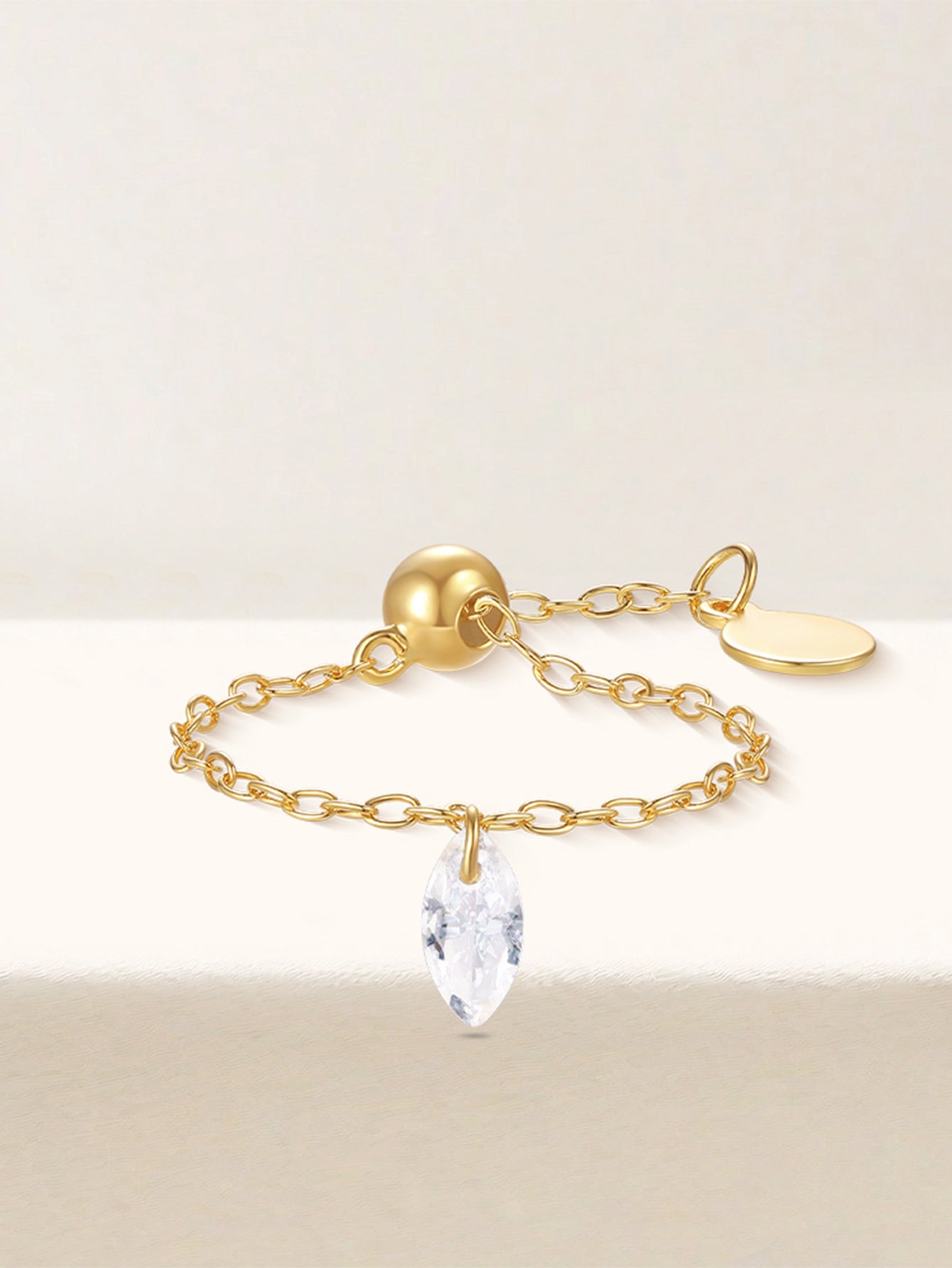 S925 Zirconia Pendant Chain Ring-Olarajewelry