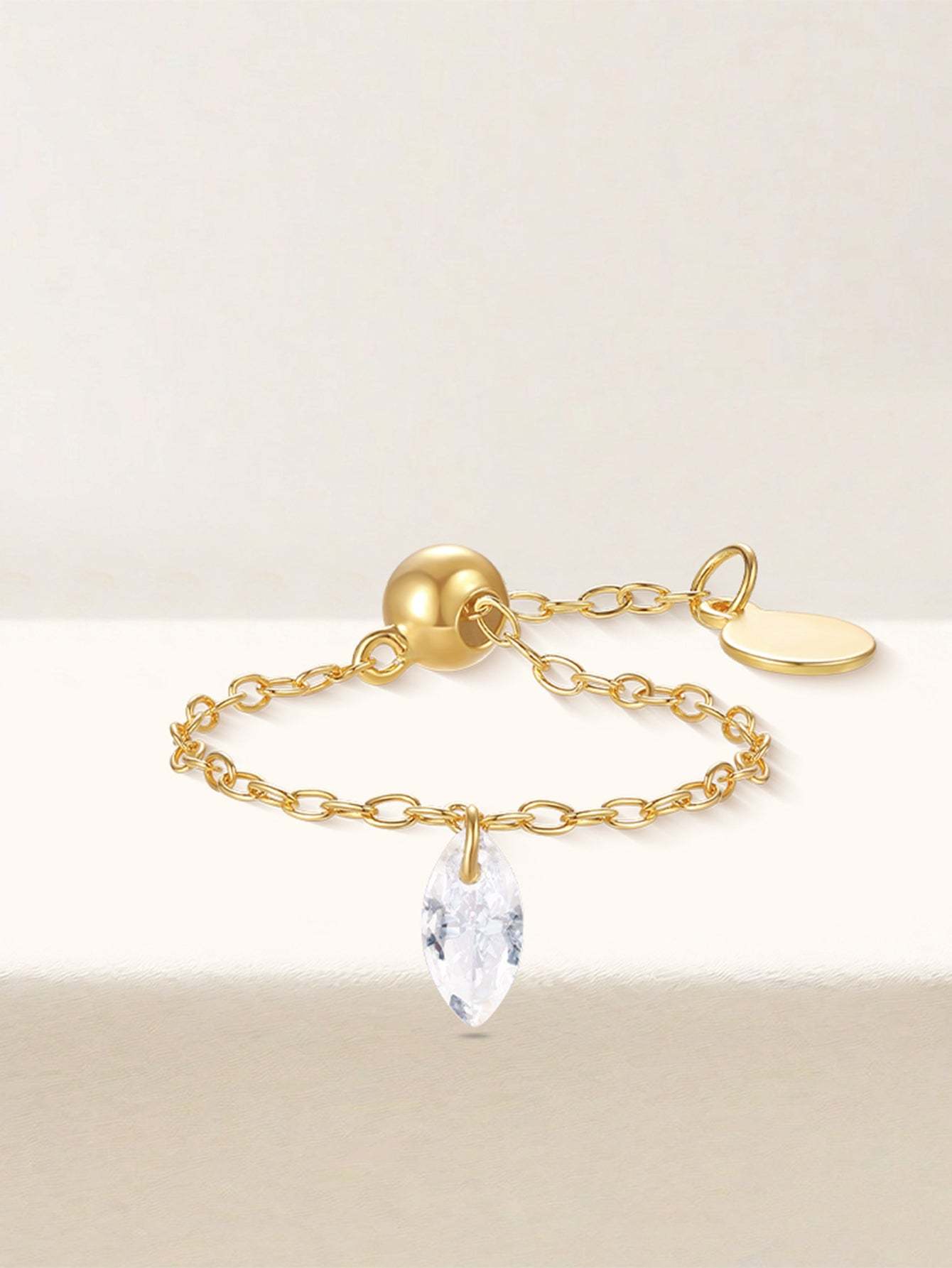 S925 Zirconia Pendant Chain Ring-Olarajewelry