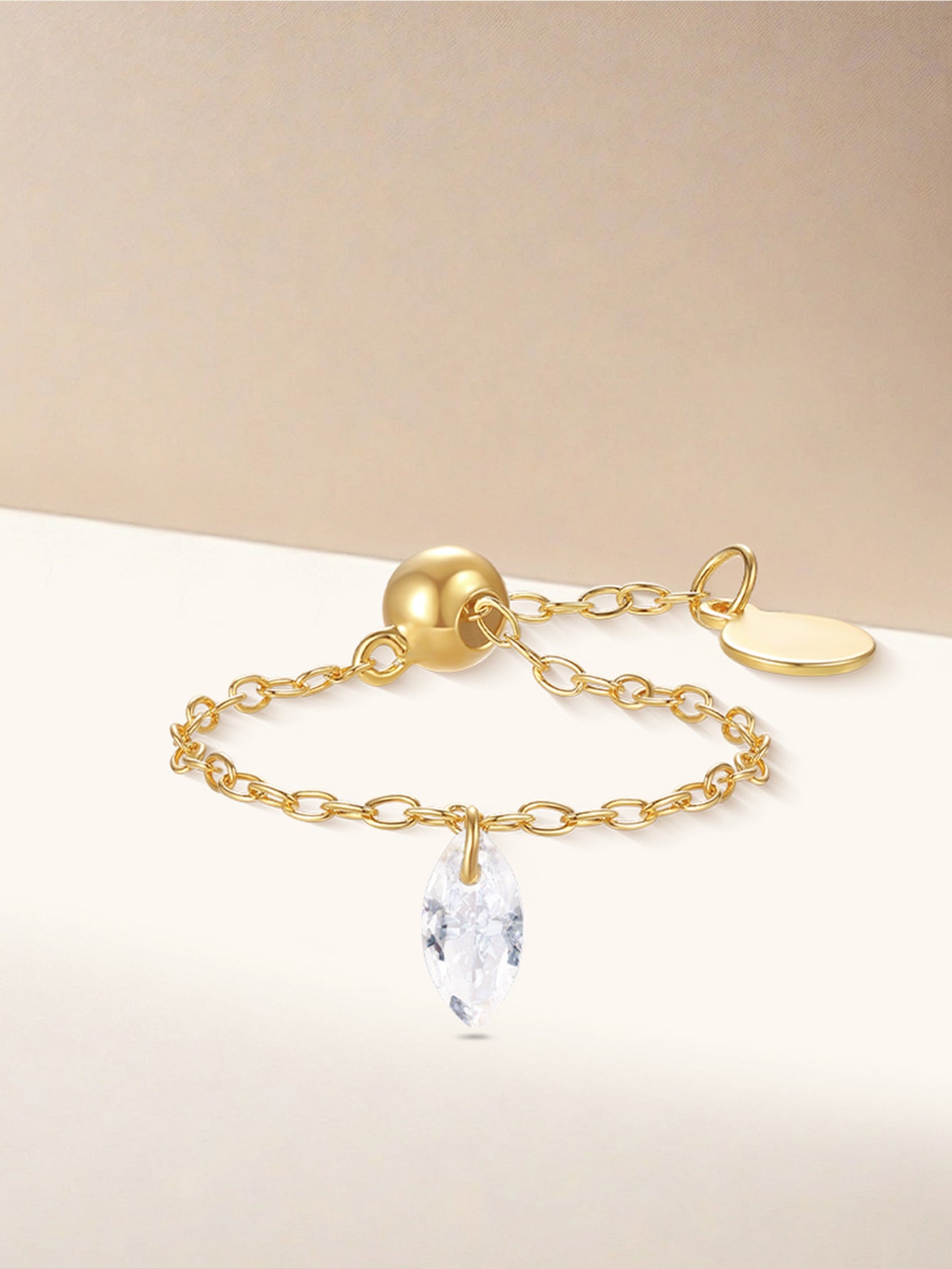 S925 Zirconia Pendant Chain Ring-Olarajewelry