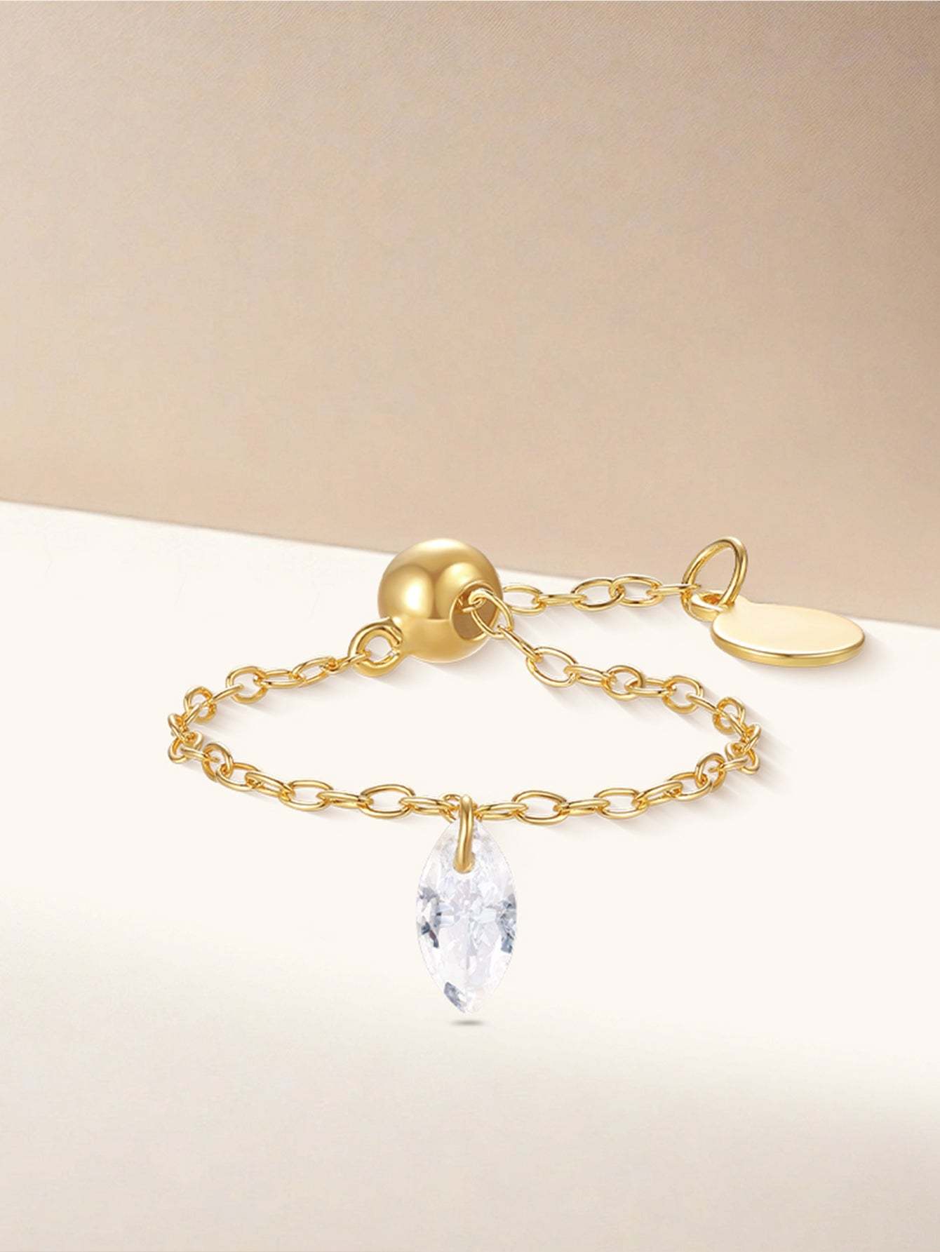S925 Zirconia Pendant Chain Ring-Olarajewelry