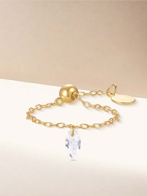 S925 Zirconia Pendant Chain Ring-Olarajewelry