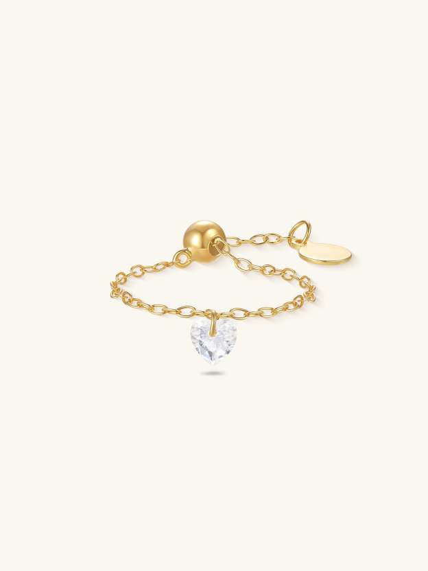 S925 Zirconia Pendant Chain Ring-Olarajewelry