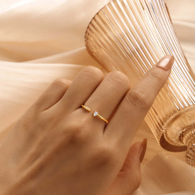 S925 Sterling Silver Open Personalized Zircon Ring For Women-Olarajewelry