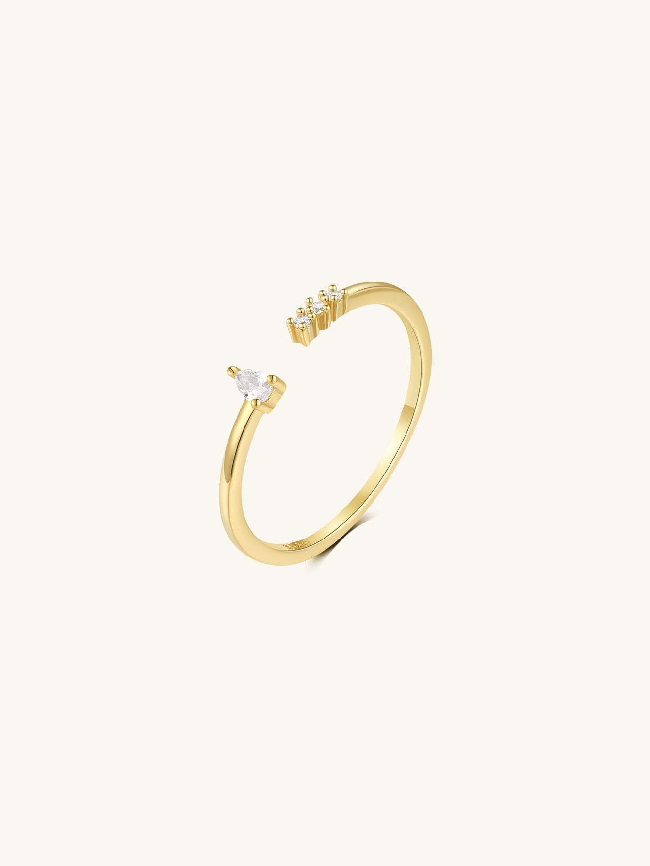 S925 Sterling Silver Open Personalized Zircon Ring For Women-Olarajewelry