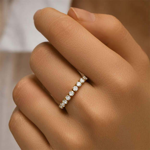 S925 Sterling Silver Luxury Zircon Wedding Box Chain Ring-Olarajewelry