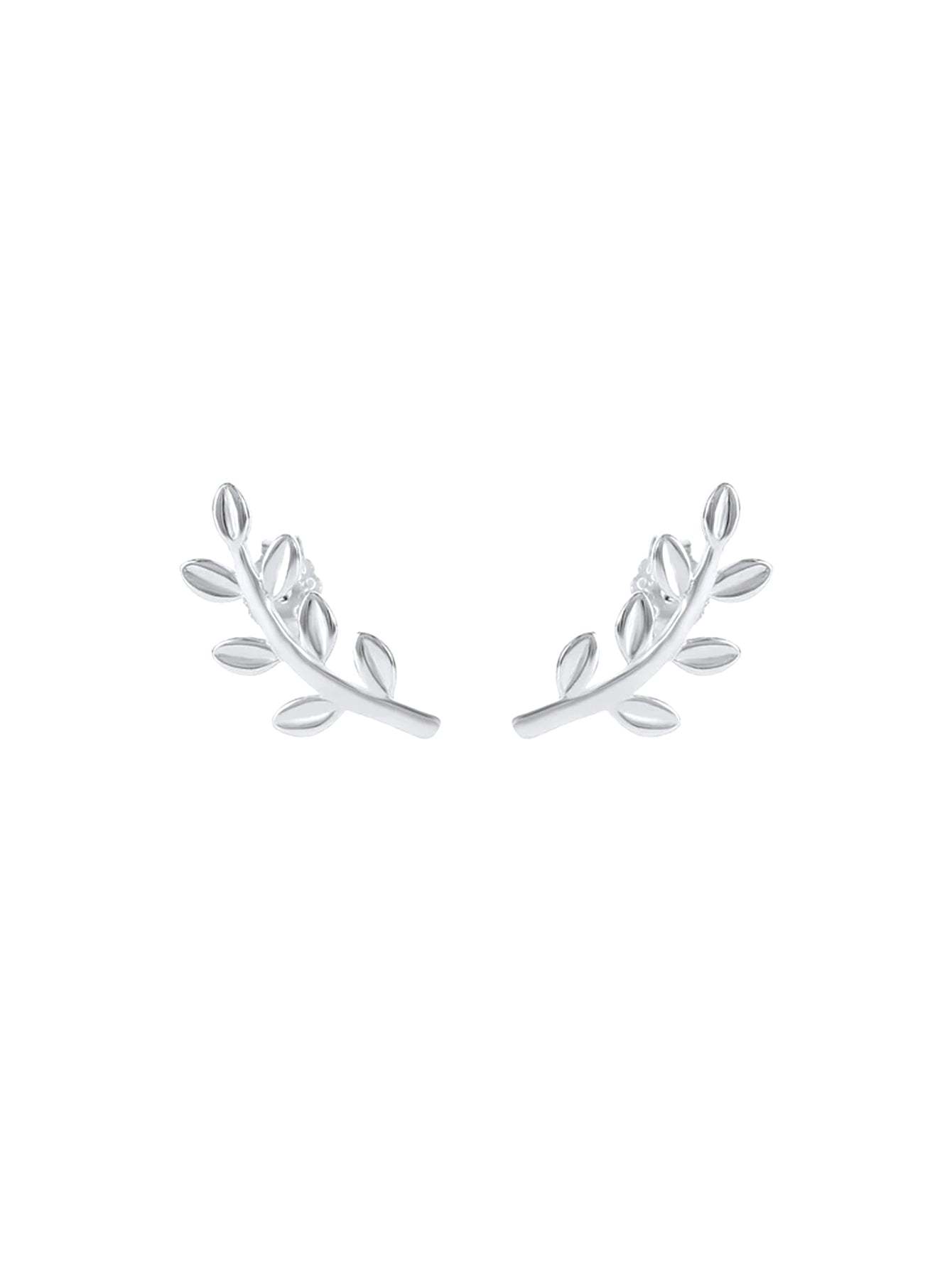 S925 Butterfly Leaf Zircon Earring Set-Olarajewelry