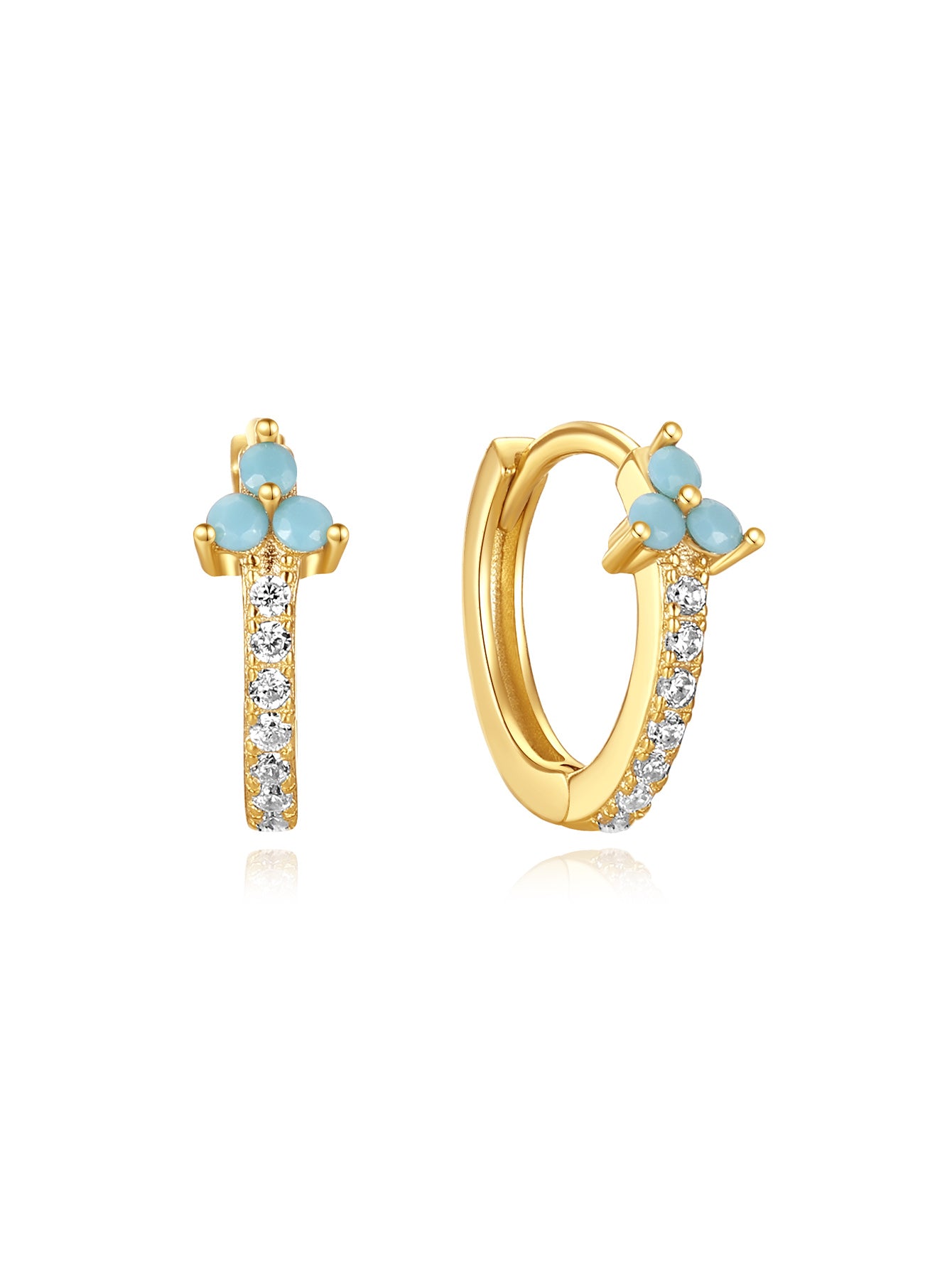 S925 Turquoise Versatile Earrings Stud Set-Olarajewelry