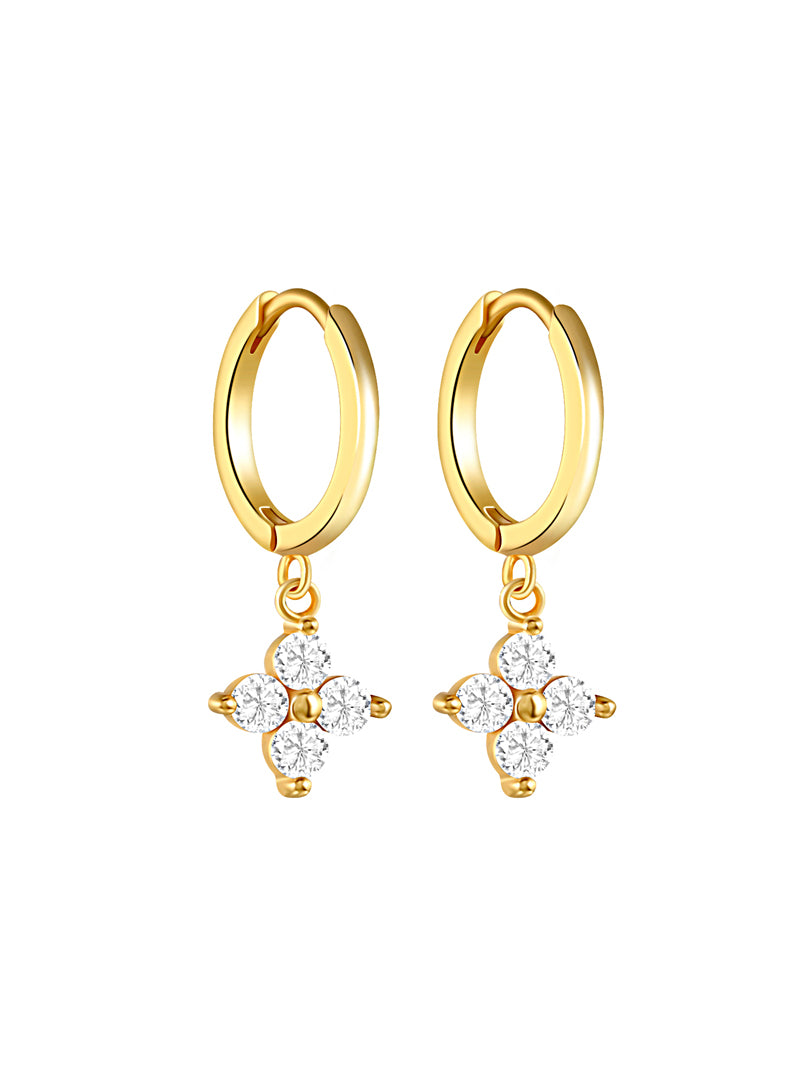 S925 Geometric Zirconia Elegant Earring Set-Olarajewelry