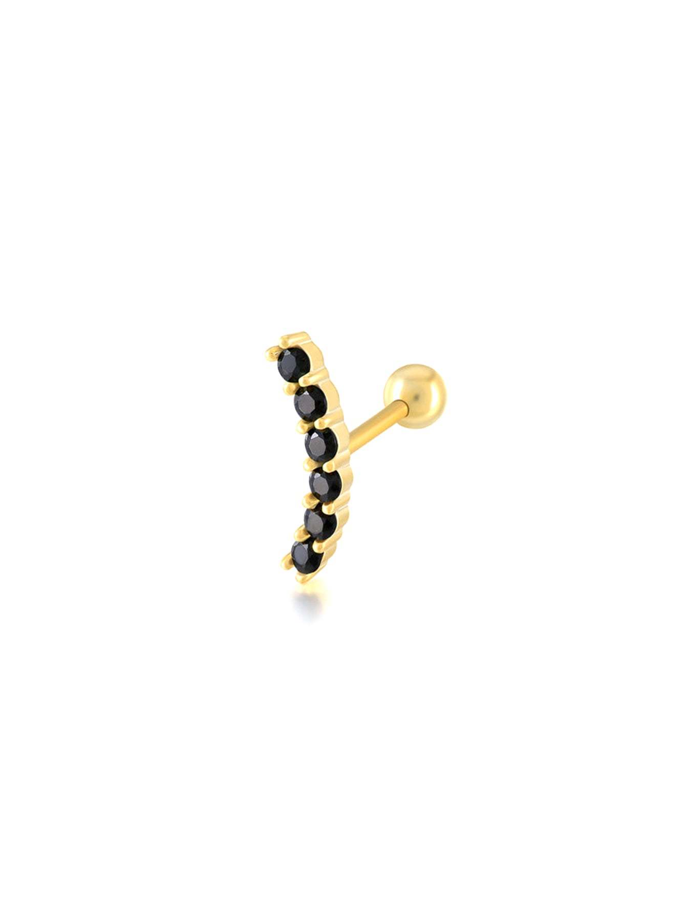 S925 Black Flower Drop Earring Pairs-Olarajewelry