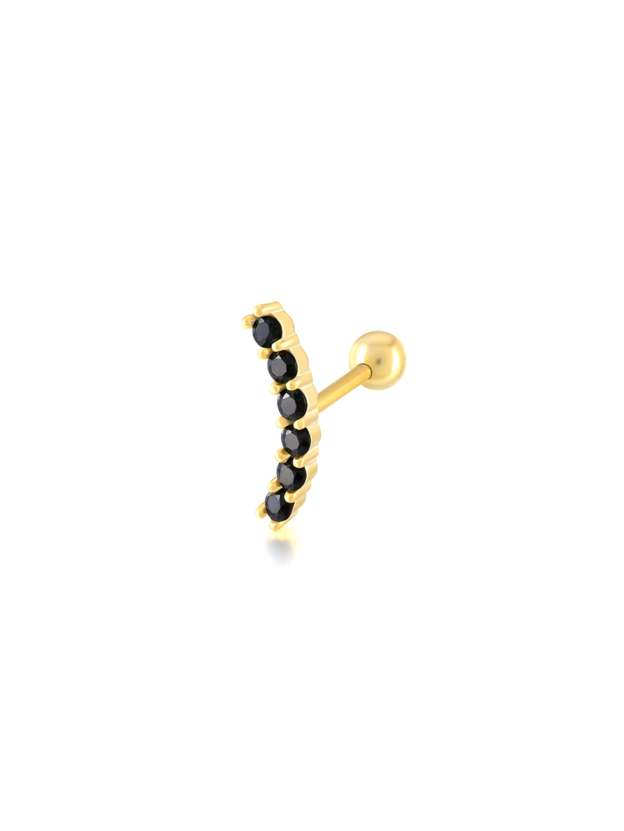 S925 Black Flower Drop Earring Pairs-Olarajewelry