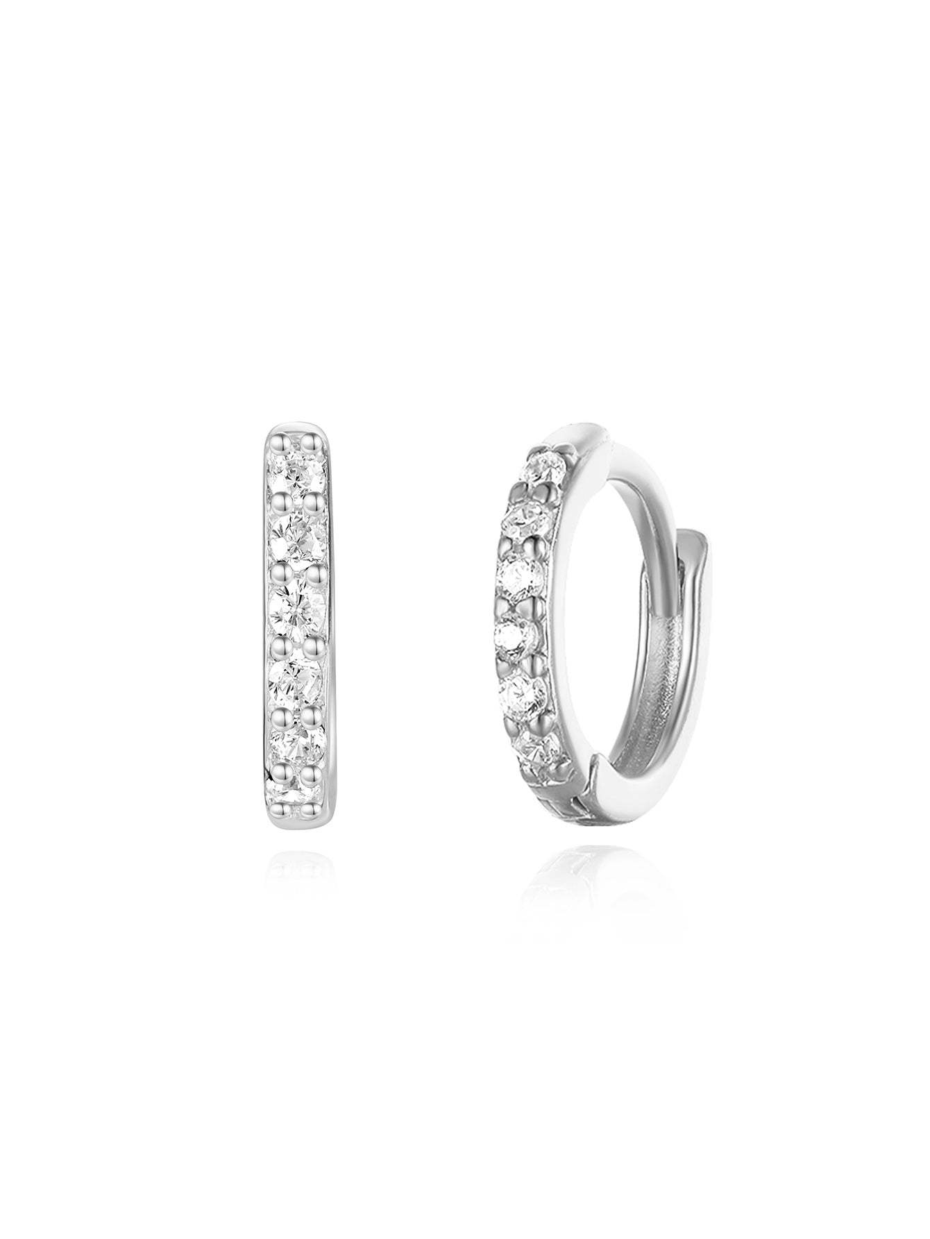 S925 5 Pieces Fresh Flower Zircon Stud Earring Set-Olarajewelry