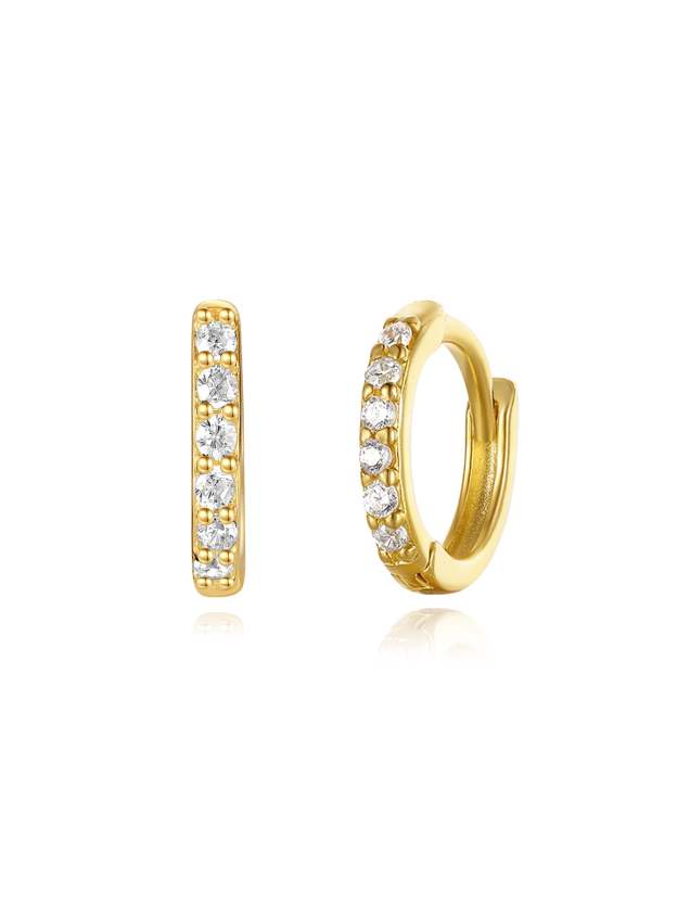 S925 5 Pieces Fresh Flower Zircon Stud Earring Set-Olarajewelry