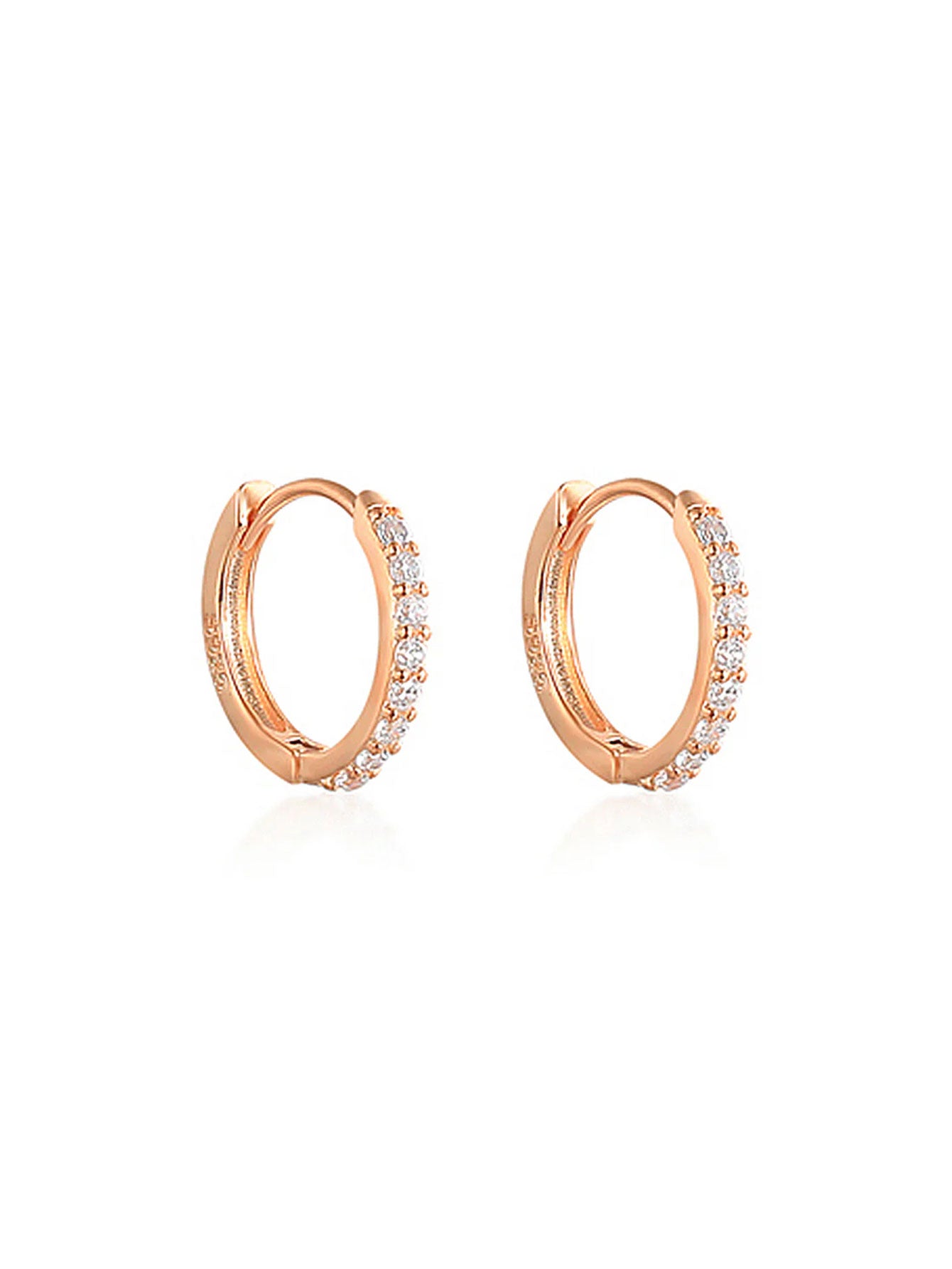 S925 Dainty Elegant Zircon Huggies Earrings-Olarajewelry