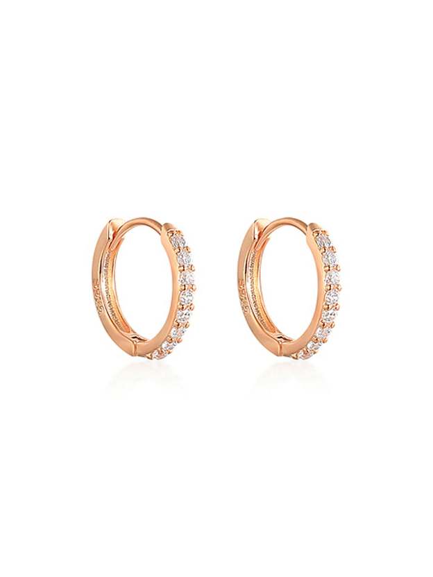 S925 Dainty Elegant Zircon Huggies Earrings-Olarajewelry