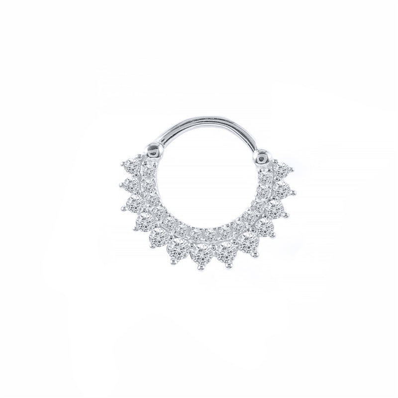 S925 Garland Zircon Daith Earring 8MM-Olarajewelry
