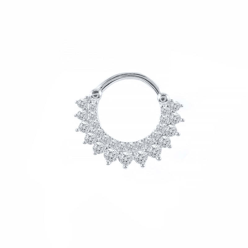 S925 Garland Zircon Daith Earring 8MM-Olarajewelry