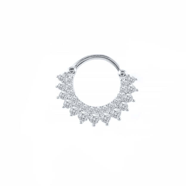S925 Garland Zircon Daith Earring 8MM-Olarajewelry