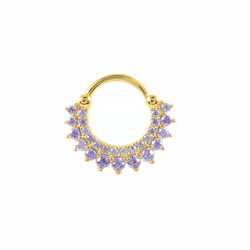 S925 Garland Zircon Daith Earring 8MM-Olarajewelry