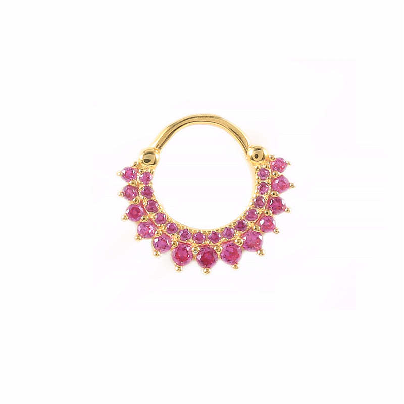 S925 Garland Zircon Daith Earring 8MM-Olarajewelry