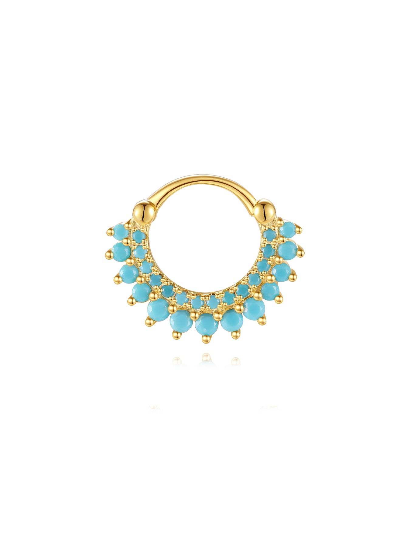 S925 Garland Zircon Daith Earring 8MM-Olarajewelry