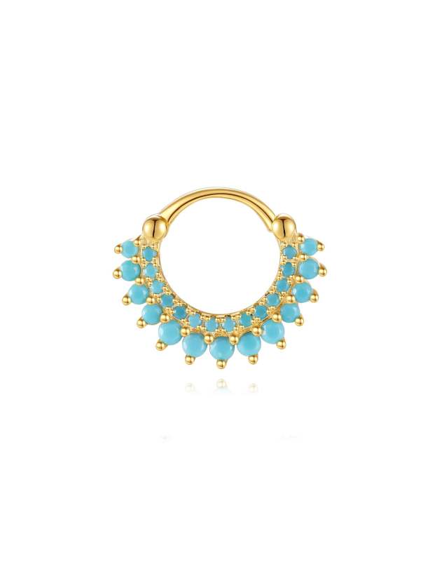 S925 Garland Zircon Daith Earring 8MM-Olarajewelry