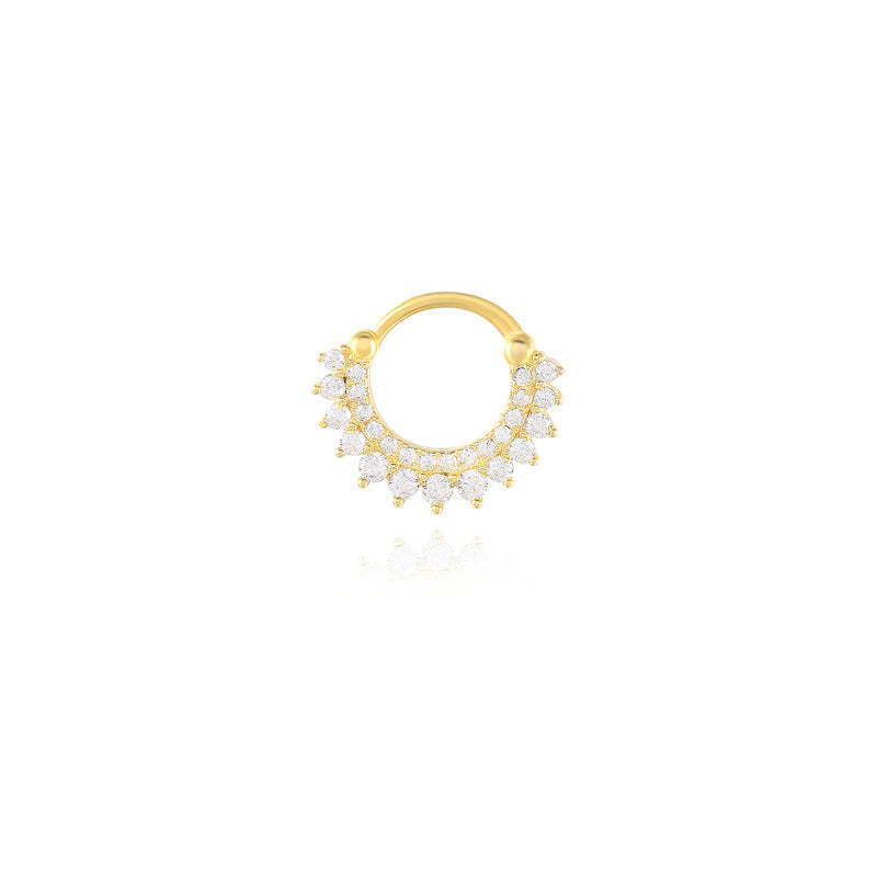 S925 Garland Zircon Daith Earring 8MM-Olarajewelry