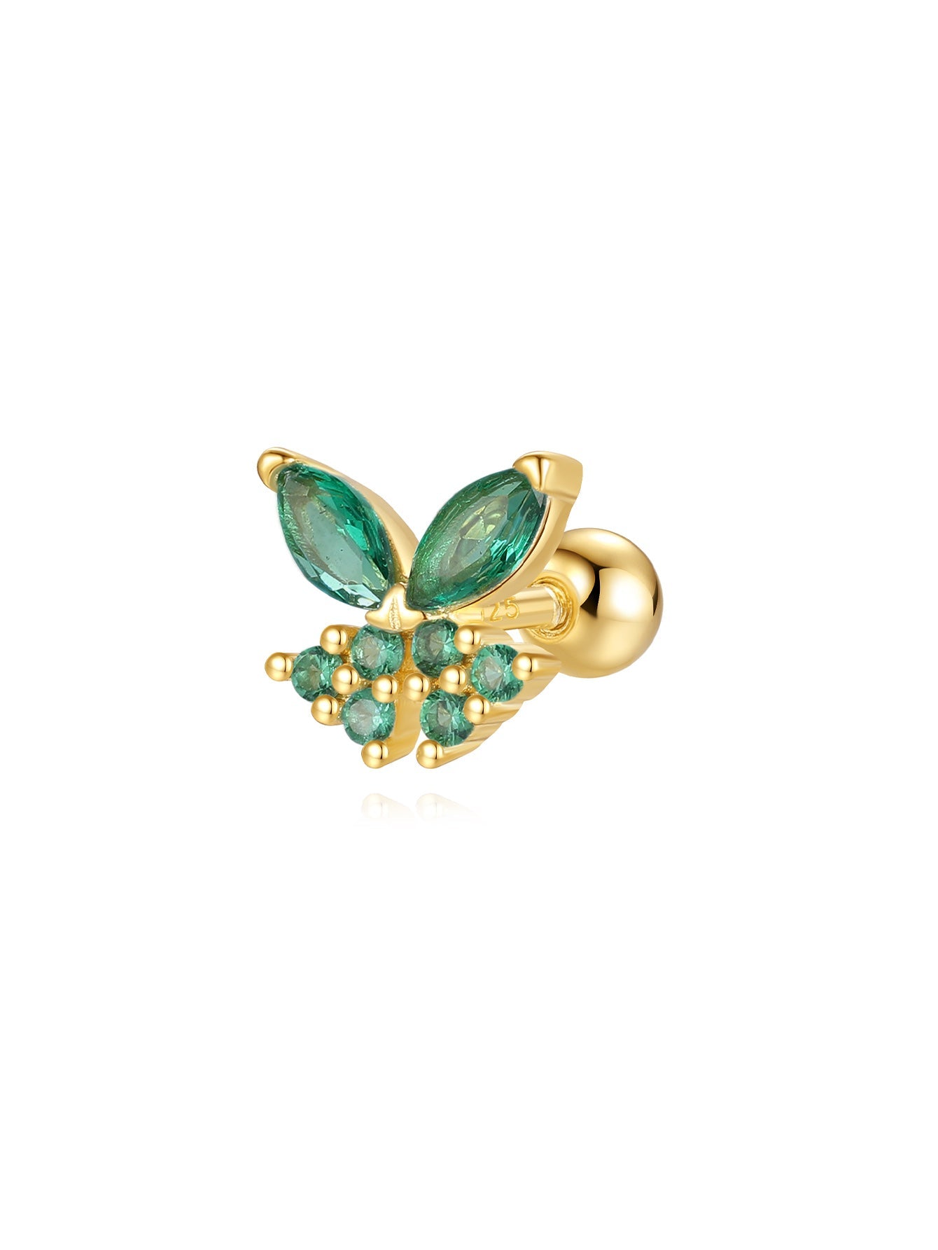 S925 Butterfly ＆ Round Drops Earring Set-Olarajewelry