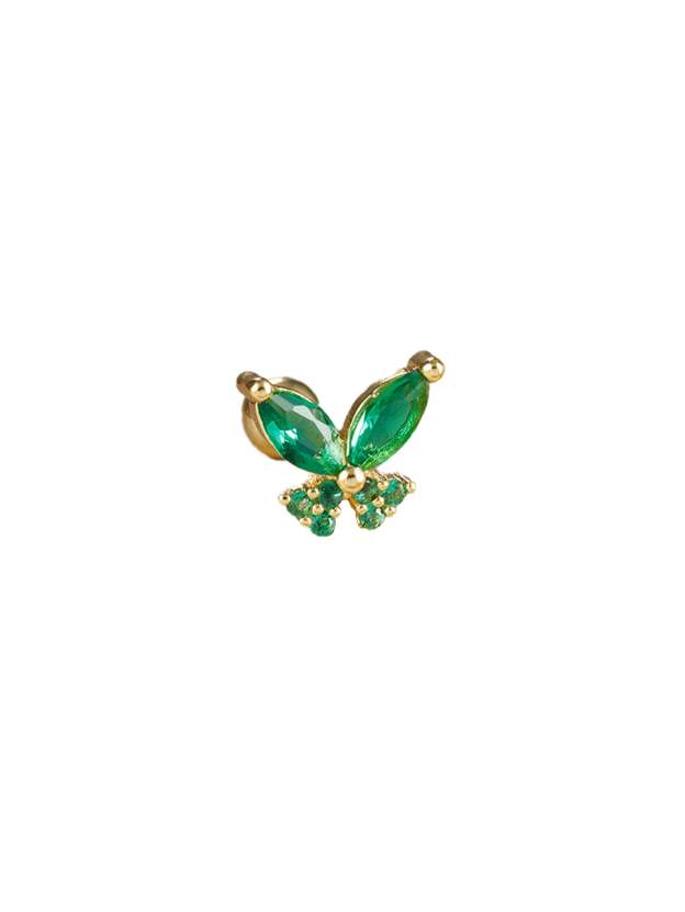 S925 Forest Fairy Green Oil Drop Zirconia S925 Earring Set-Olarajewelry