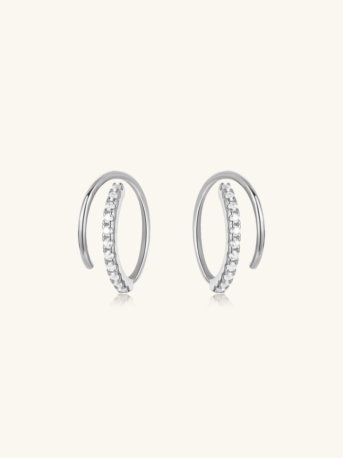 S925 Sterling Silver Torsion Bar Earrings-Olarajewelry