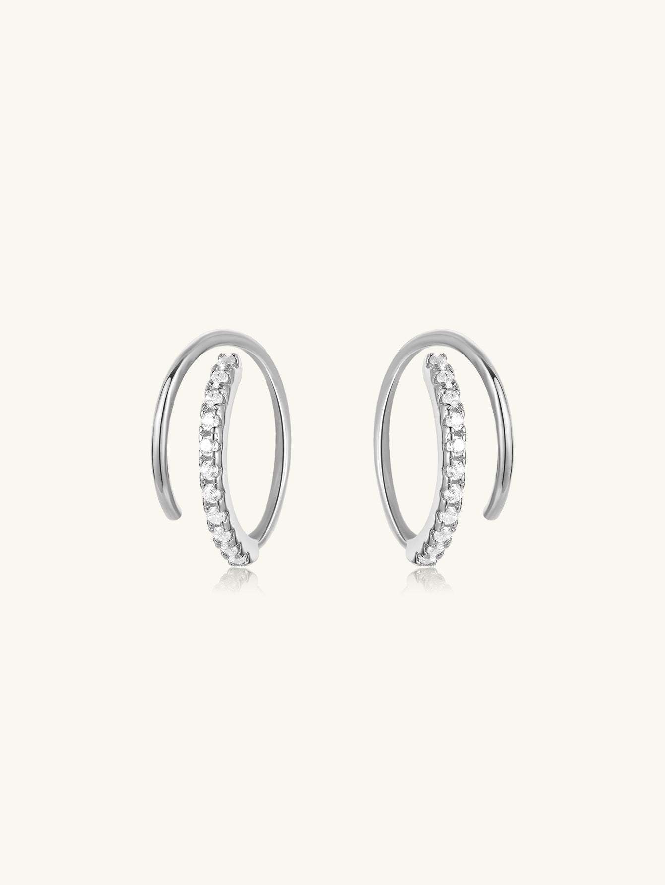 S925 Sterling Silver Torsion Bar Earrings-Olarajewelry
