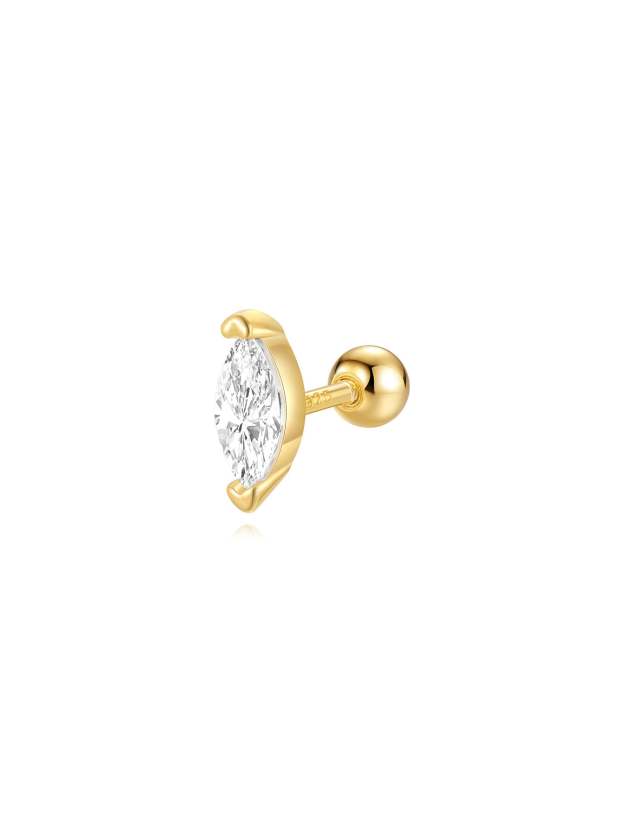 S925 Horse Eye Zircon Ear Piercing Stud-Olarajewelry