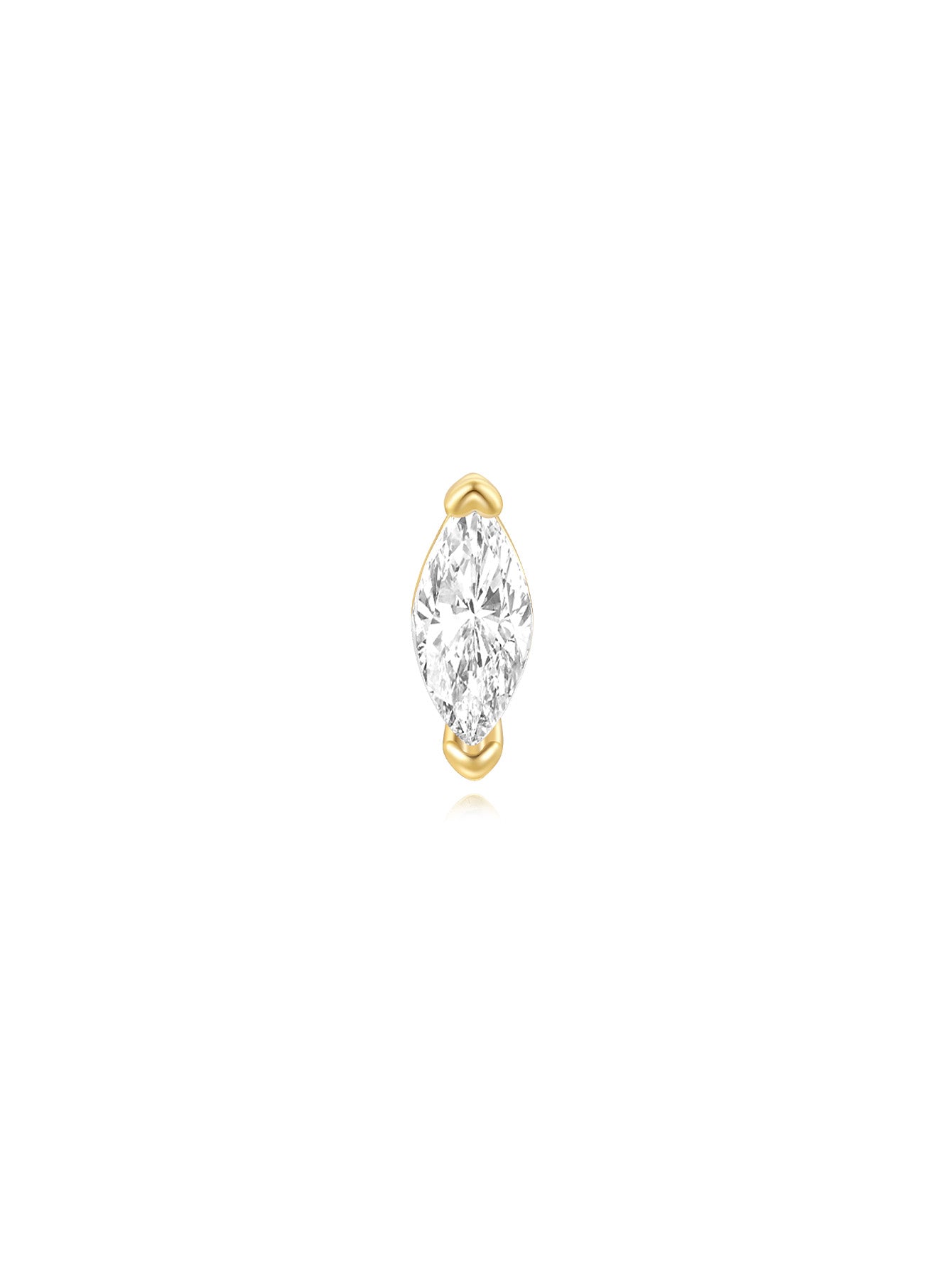 S925 Horse Eye Zircon Ear Piercing Stud-Olarajewelry