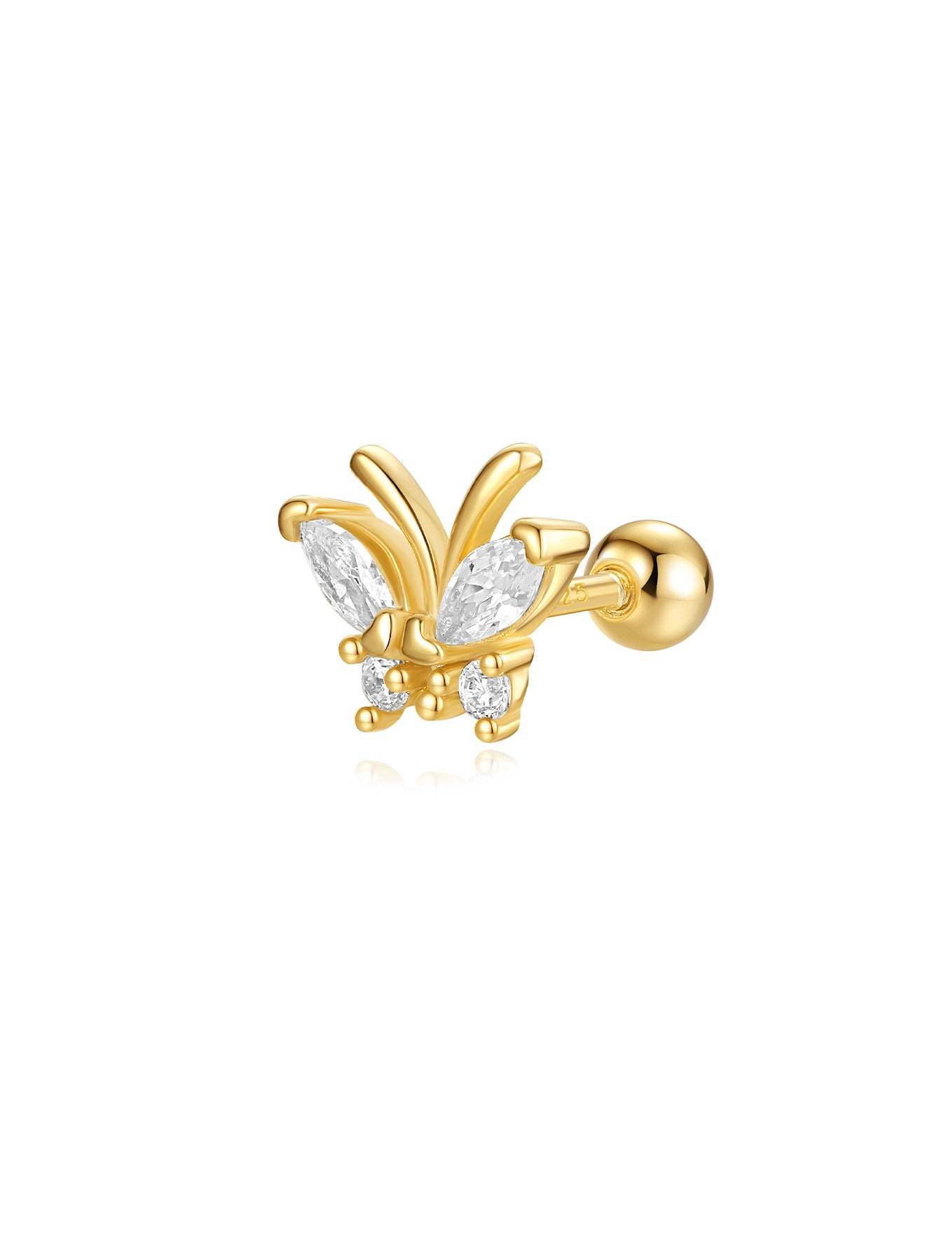 S925 Tassel Butterfly Pendant Zircon Earrings Series-Olarajewelry