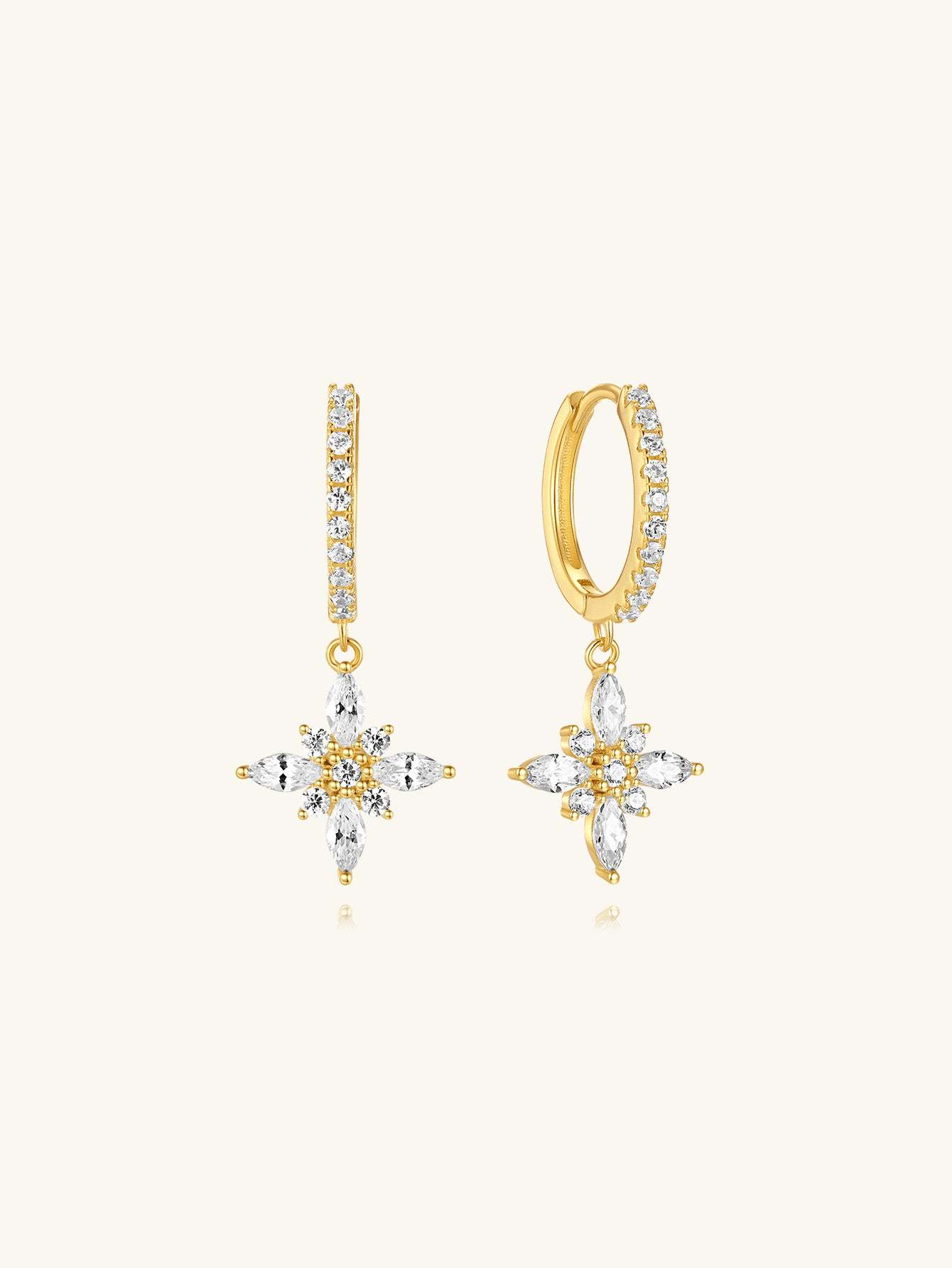 Olara Zircon Flower Trend Earrings-Olarajewelry