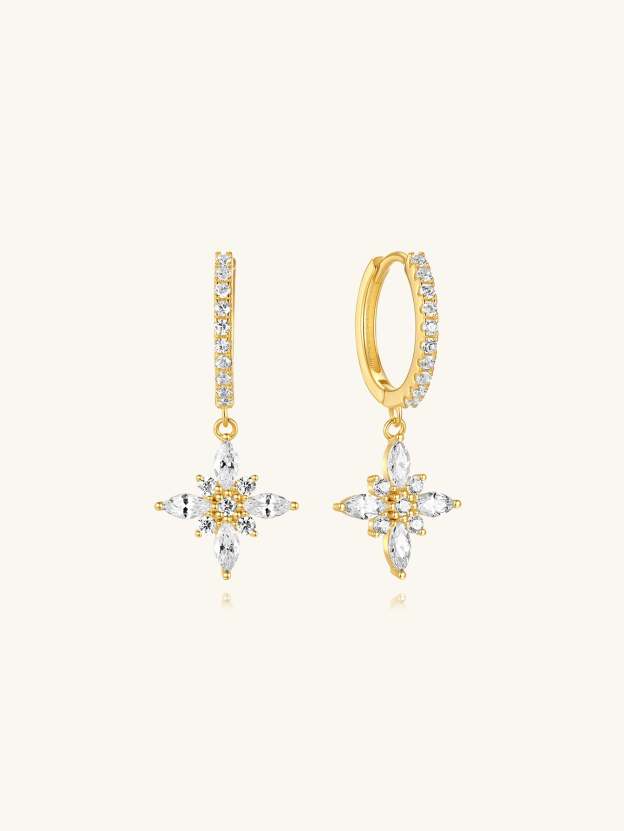Olara Zircon Flower Trend Earrings-Olarajewelry