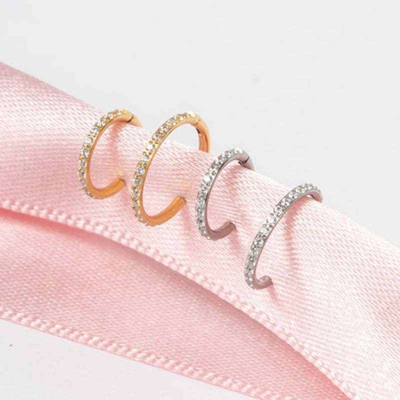 S925 Minimalist Zircon Daith Earring-Olarajewelry