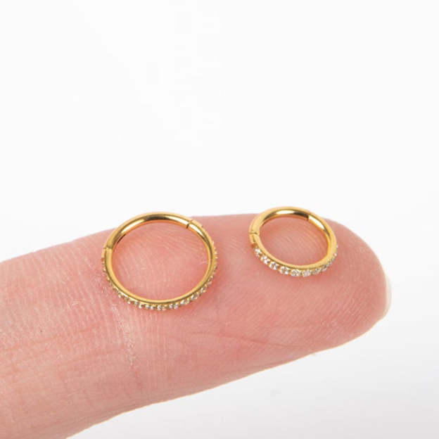 S925 Minimalist Zircon Daith Earring-Olarajewelry