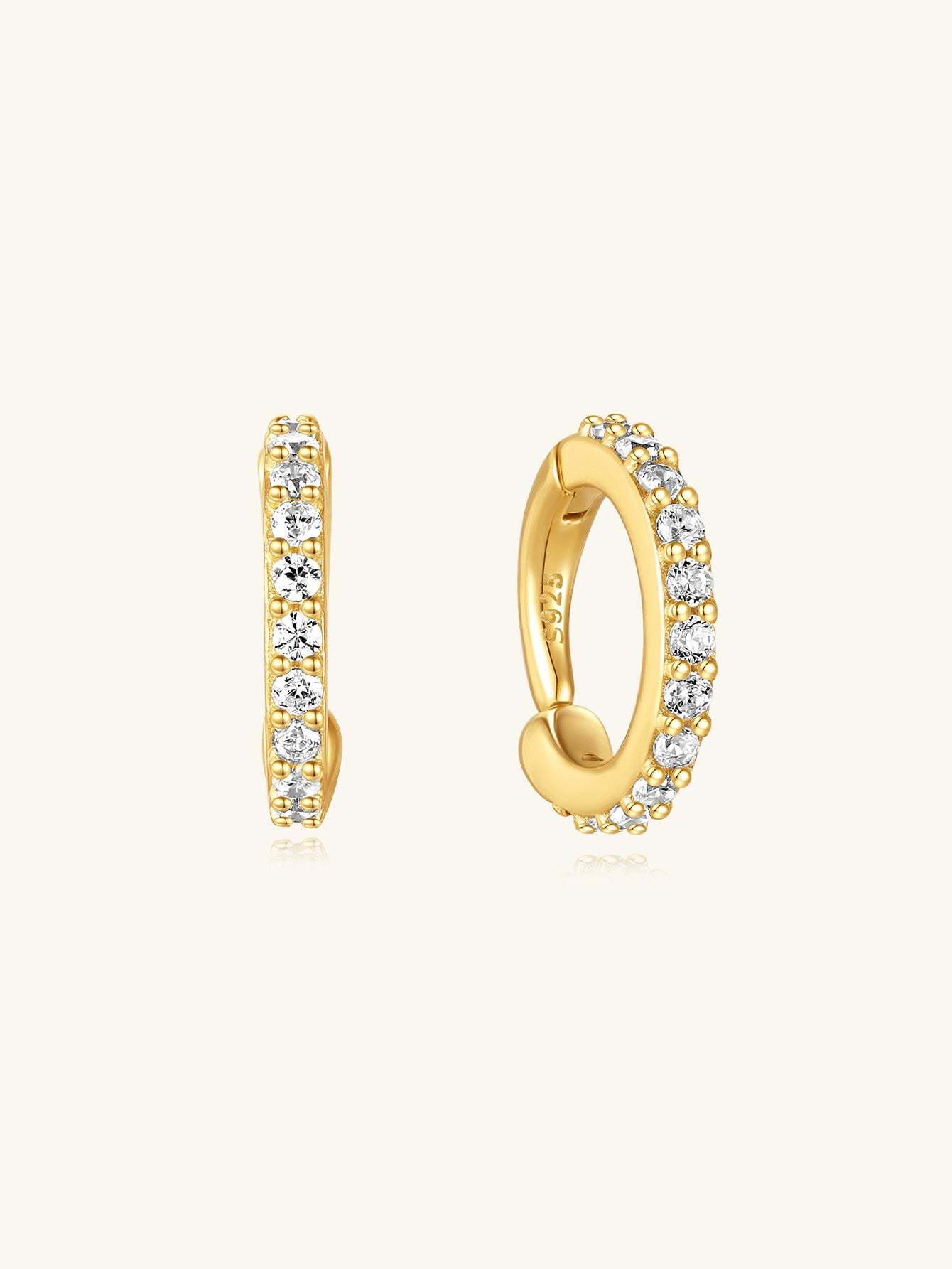 S925 Minimalist Zircon Daith Earring-Olarajewelry