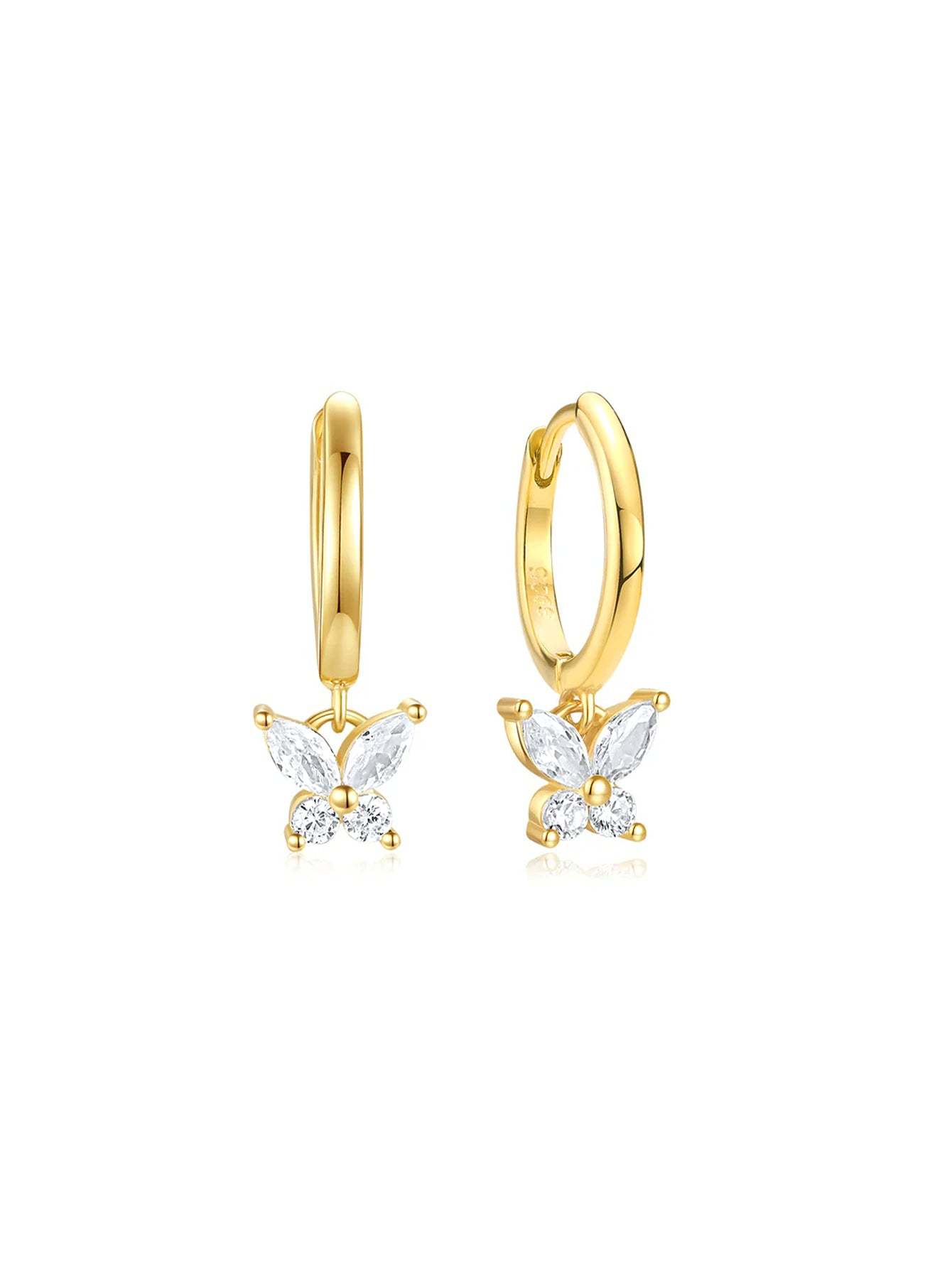 S925 Colorful Butterfly Leaf Earrings Series-Olarajewelry