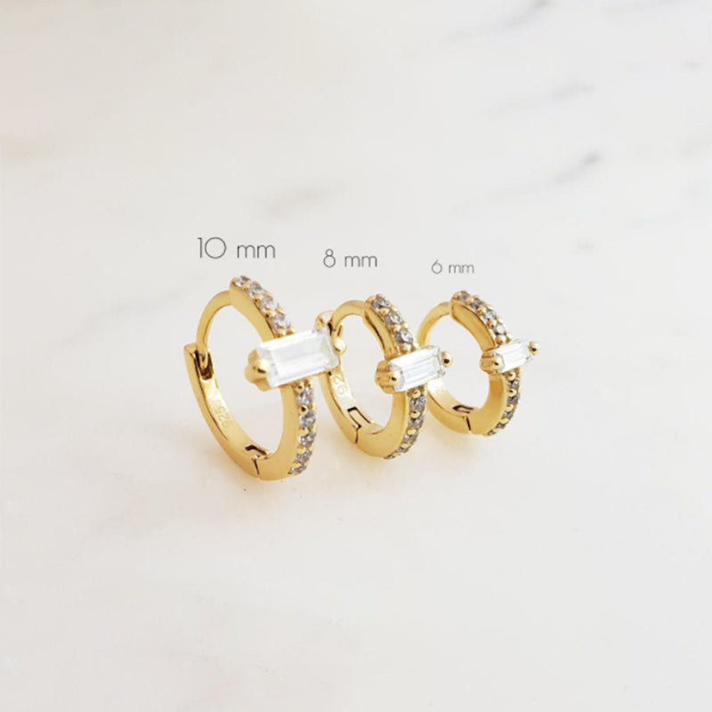 S925 Zirconia All-match Piercing Earrings-Olarajewelry