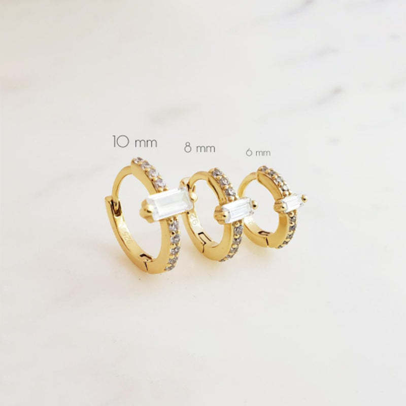 S925 Zirconia All-match Piercing Earrings-Olarajewelry