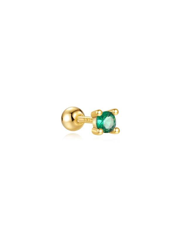 S925 Green Square ＆ Round Drop Earring Set-Olarajewelry