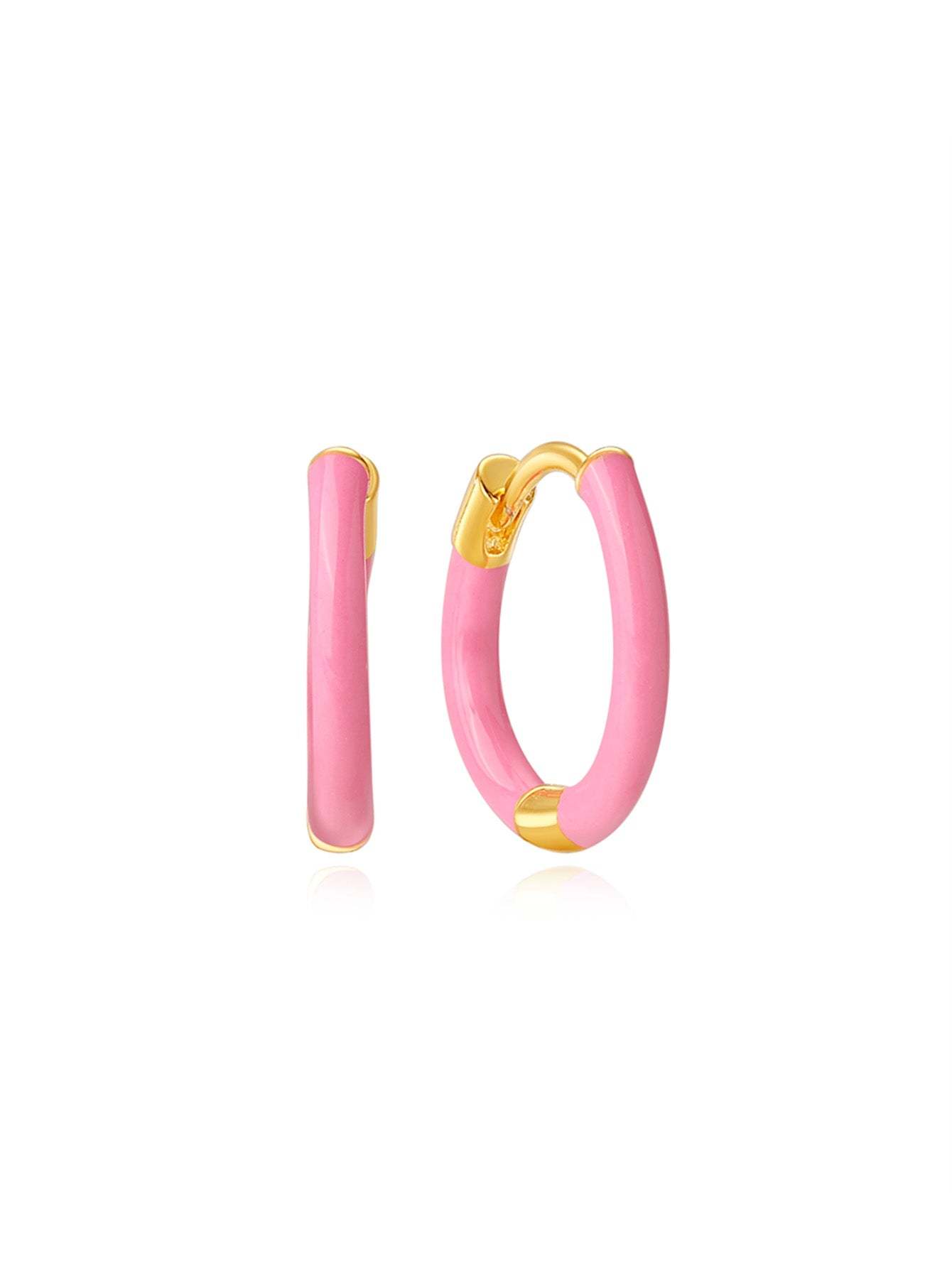 S925 Pink Water Drop Shape Lobe Earring Set-Olarajewelry