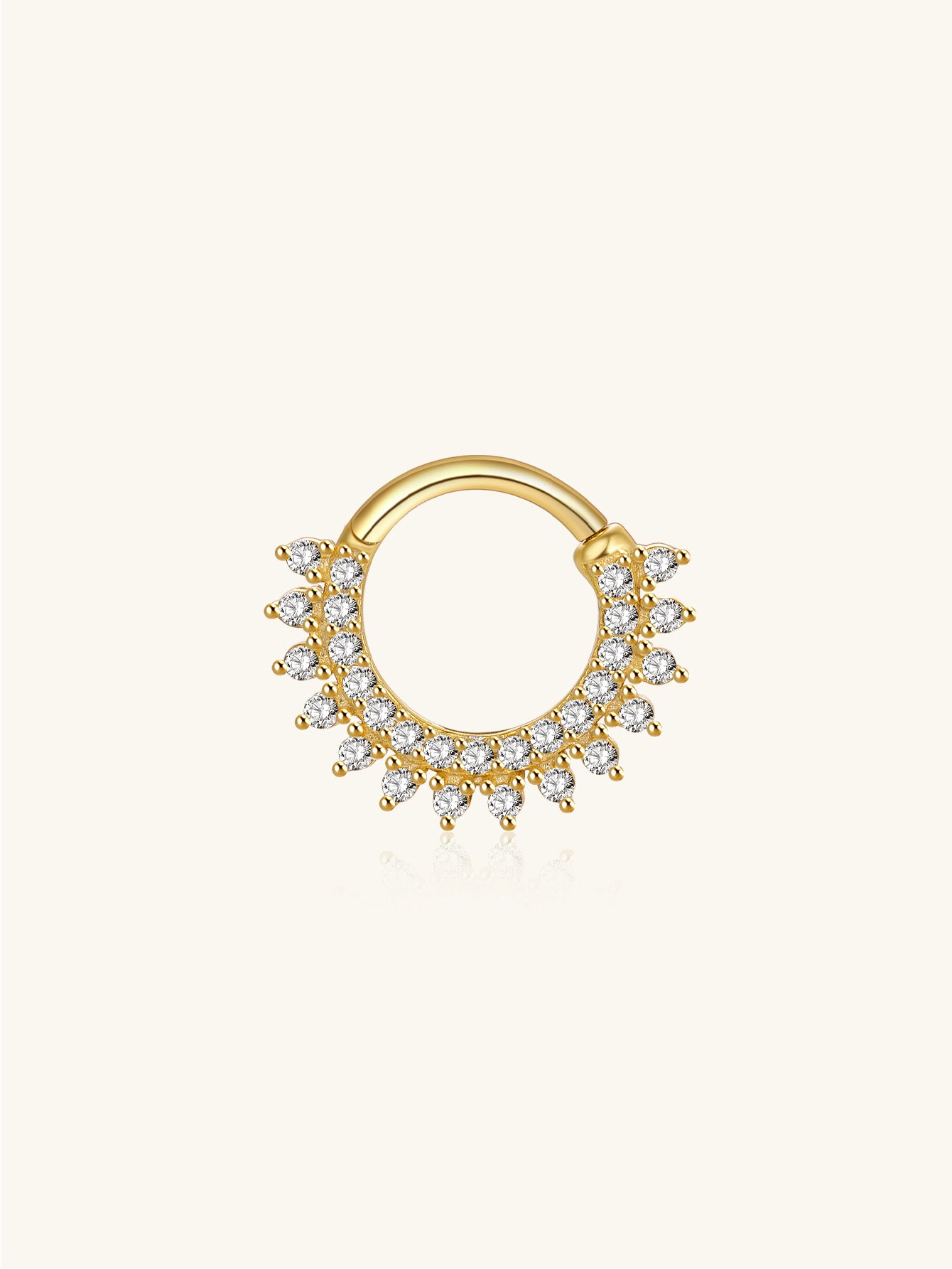 S925 Double Row Zircon Daith Jewelry & Septum-Olarajewelry