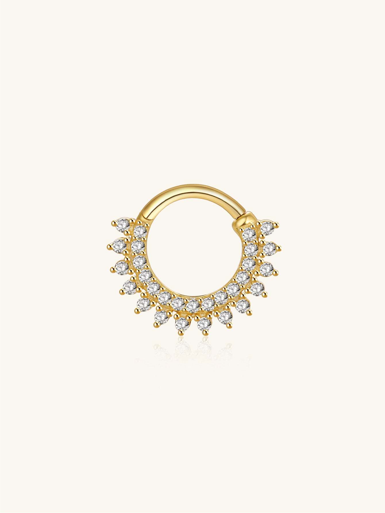 S925 Double Row Zircon Daith Jewelry & Septum-Olarajewelry