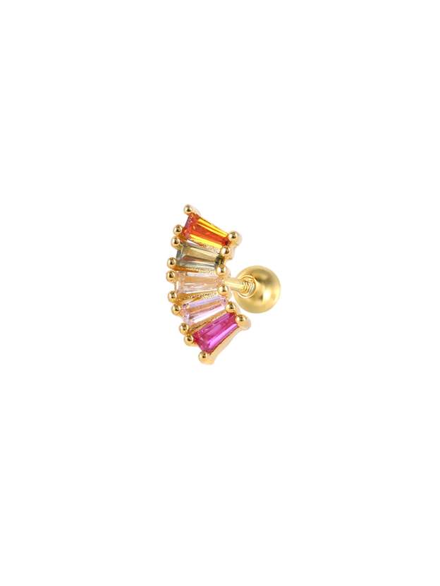 S925 Colorful Zircon Irregular Earrings Set-Olarajewelry