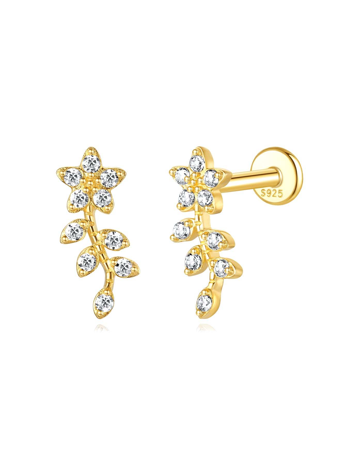 S925 Dainty Mini Flower Ear Piercing Stud-Olarajewelry