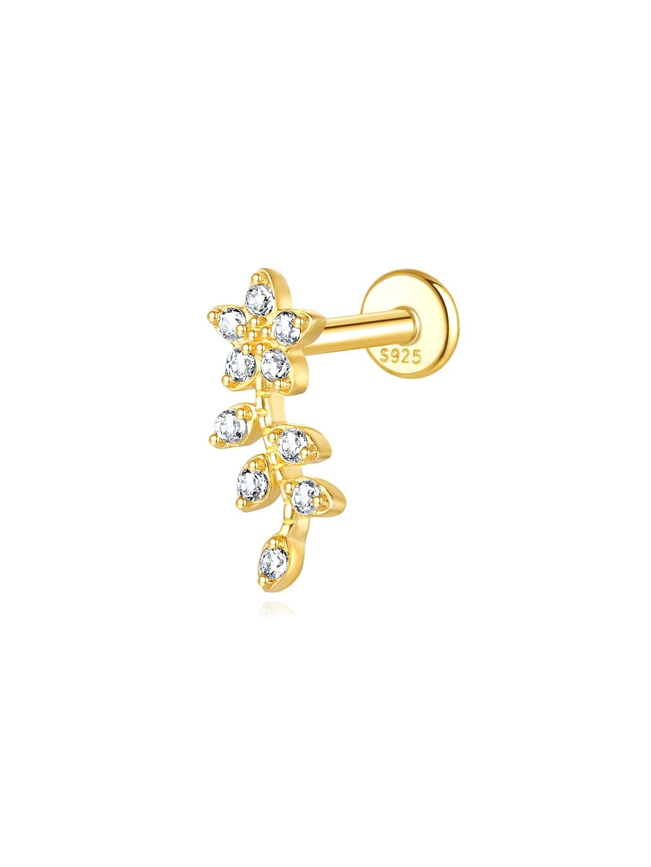 S925 Dainty Mini Flower Ear Piercing Stud-Olarajewelry