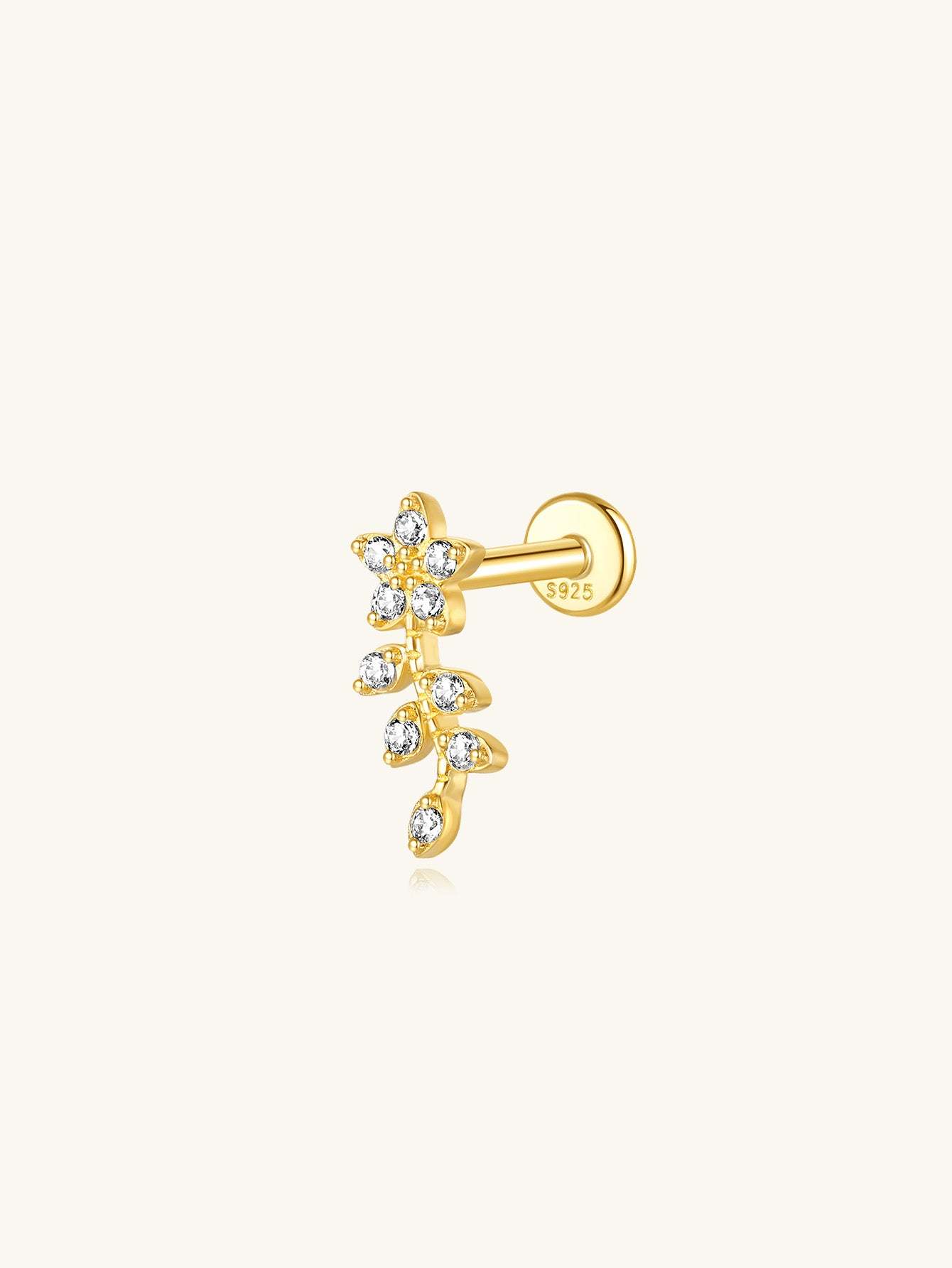 S925 Dainty Mini Flower Ear Piercing Stud-Olarajewelry